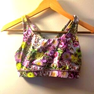 Lululemon Floral Print Sports Bra (Crossbody Racer-back)